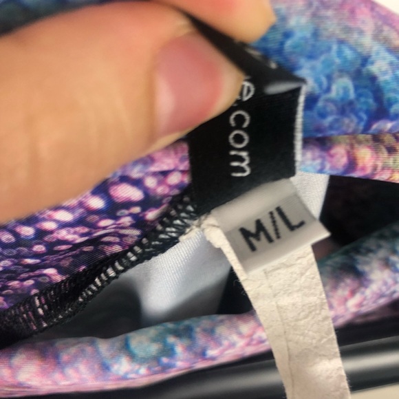 Onzie high rise urban rain blue leggings M/L - Picture 4 of 4